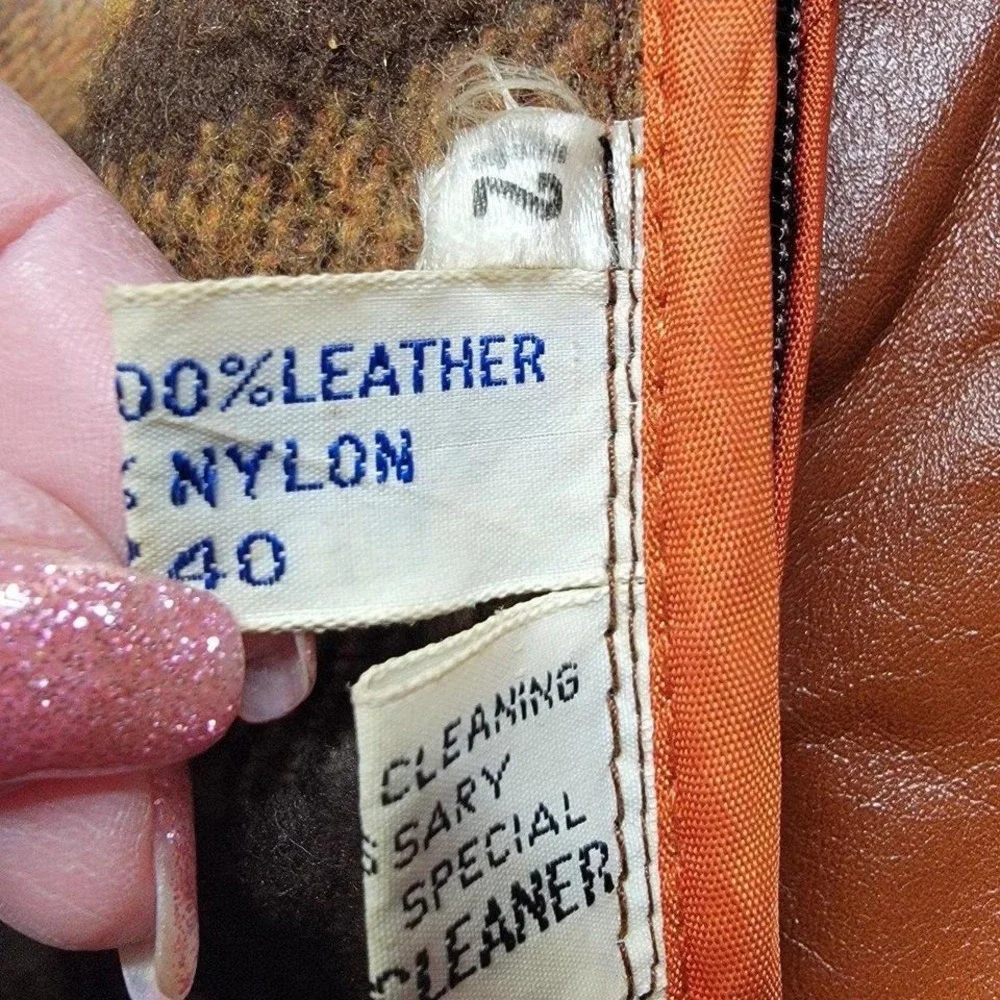 Vintage Leather Lined Jacket by‎ Raffaelo Sz L
